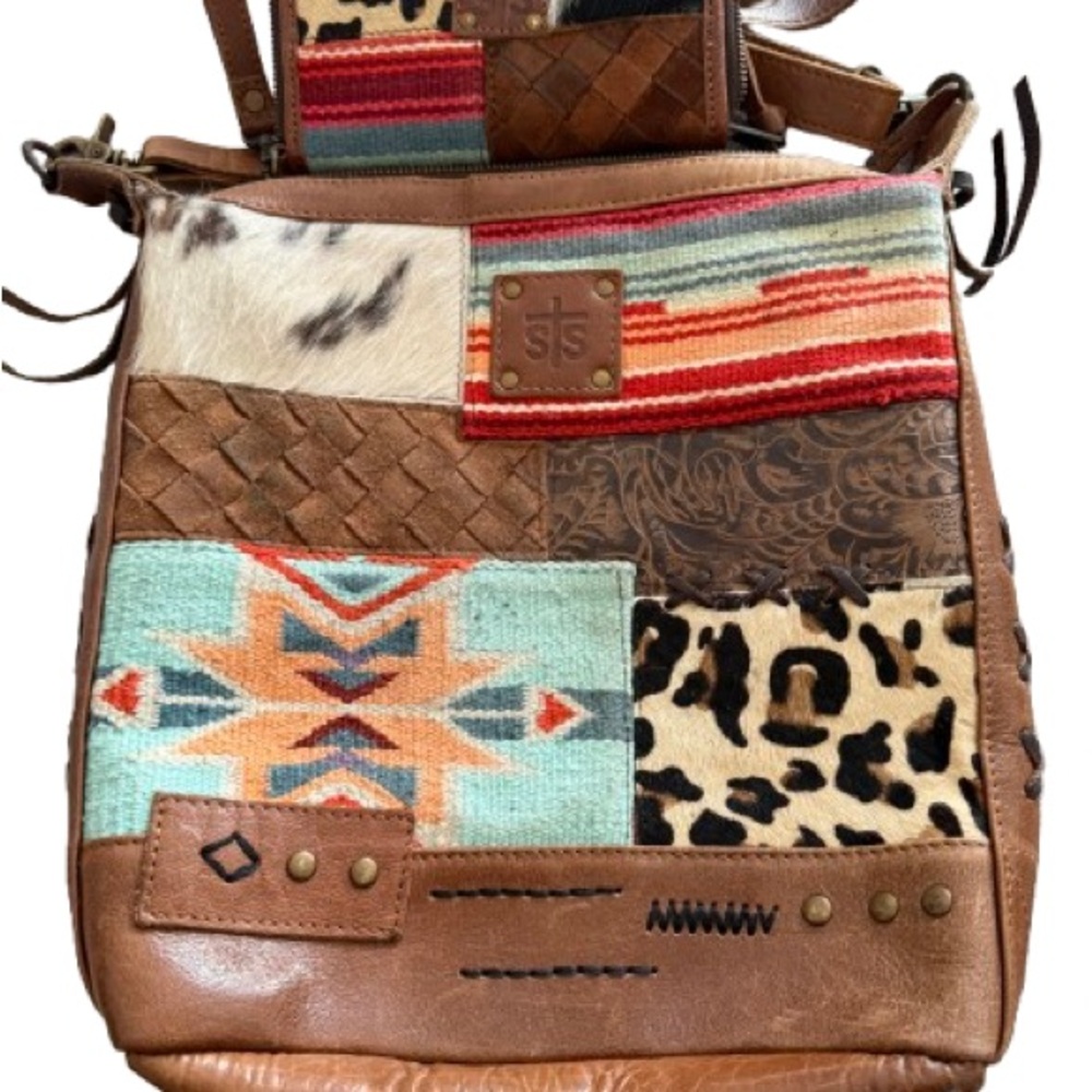STS Ranchwear Multicolor Patchwork Bag